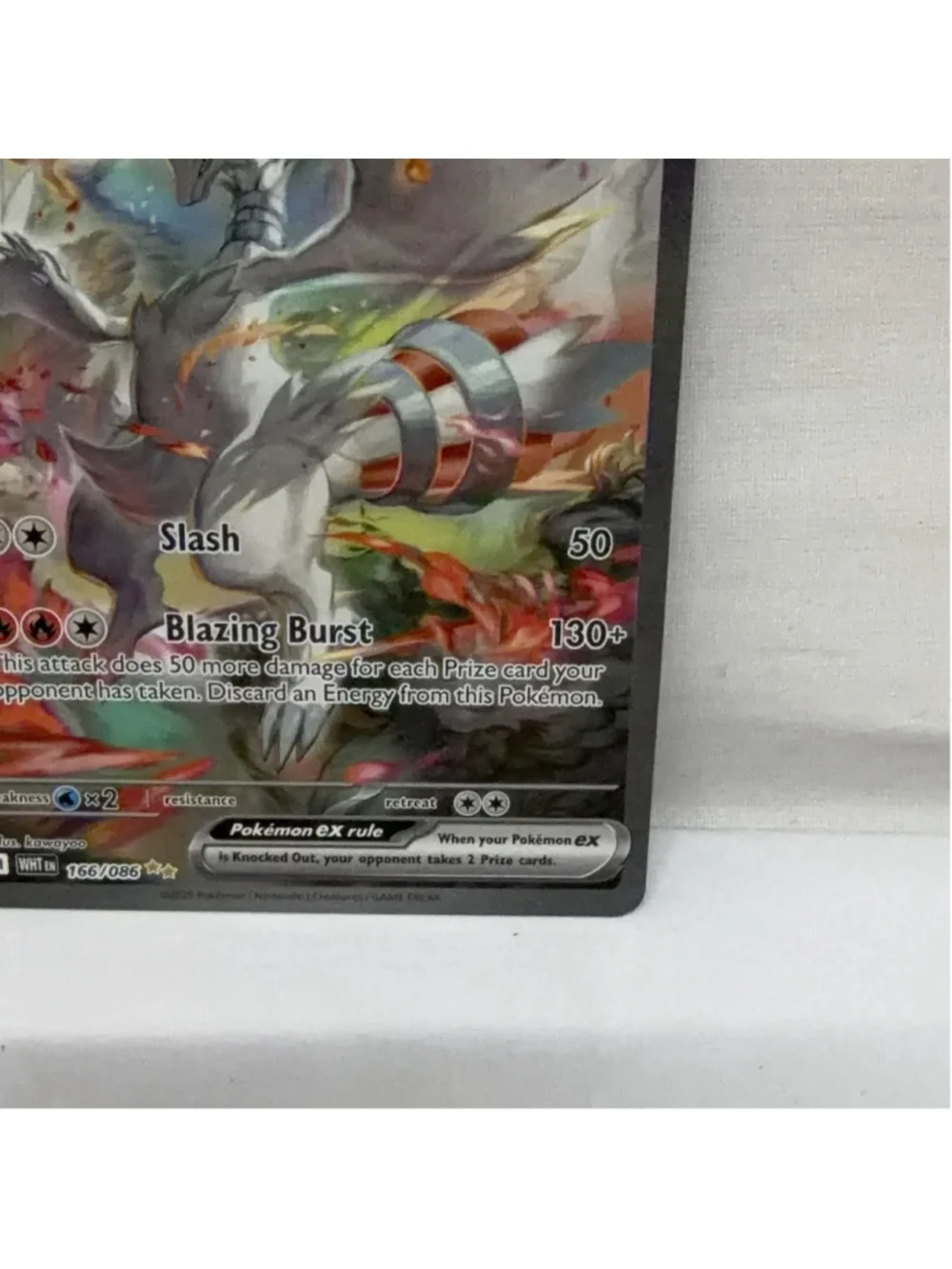 Pokémon Reshiram EX 166/086 Full Art Holo Special Illustration Rare TCG
